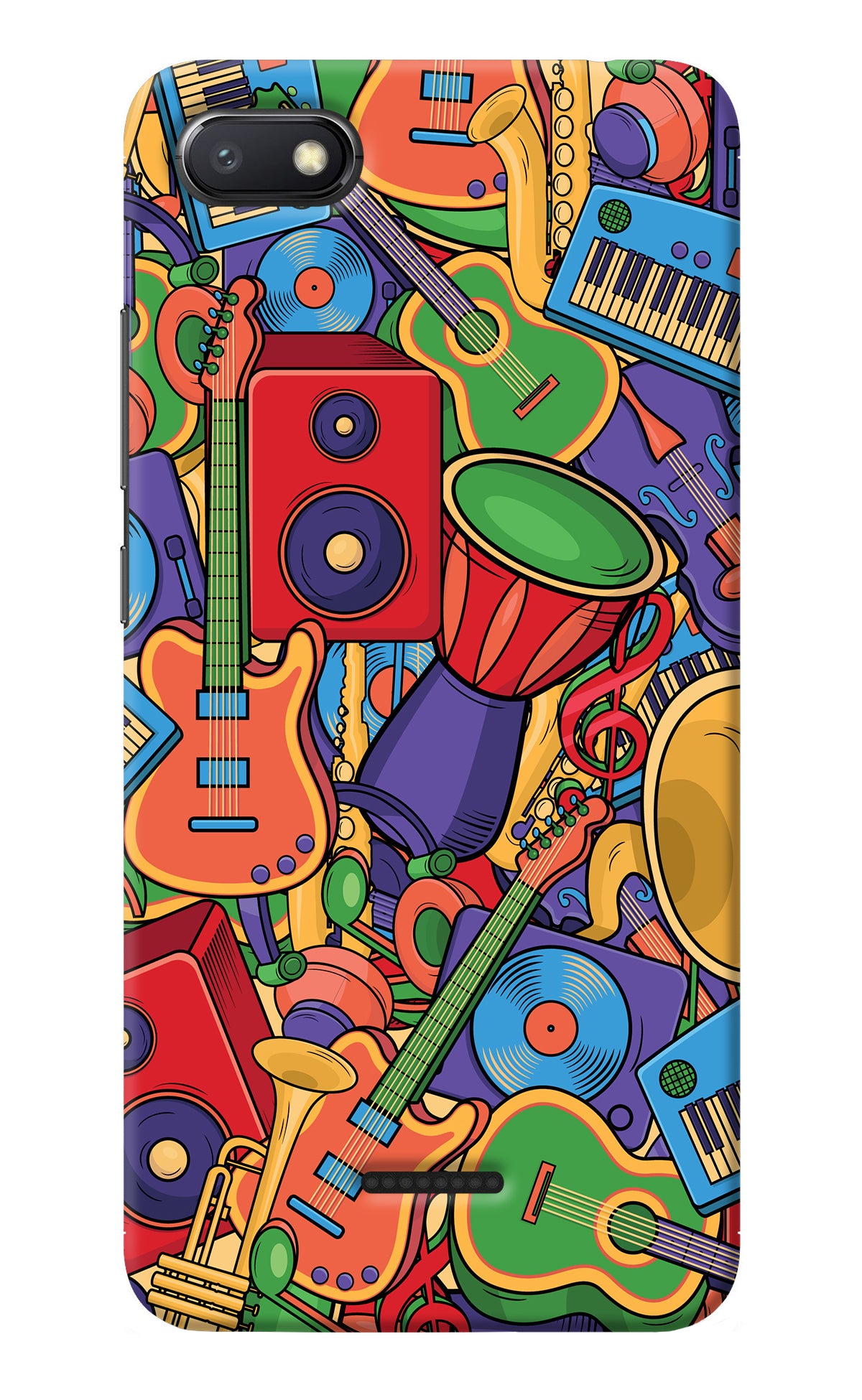 Music Instrument Doodle Redmi 6A Back Cover