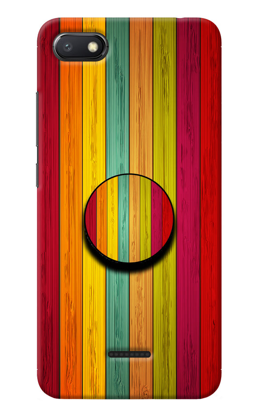 Multicolor Wooden Redmi 6A Pop Case
