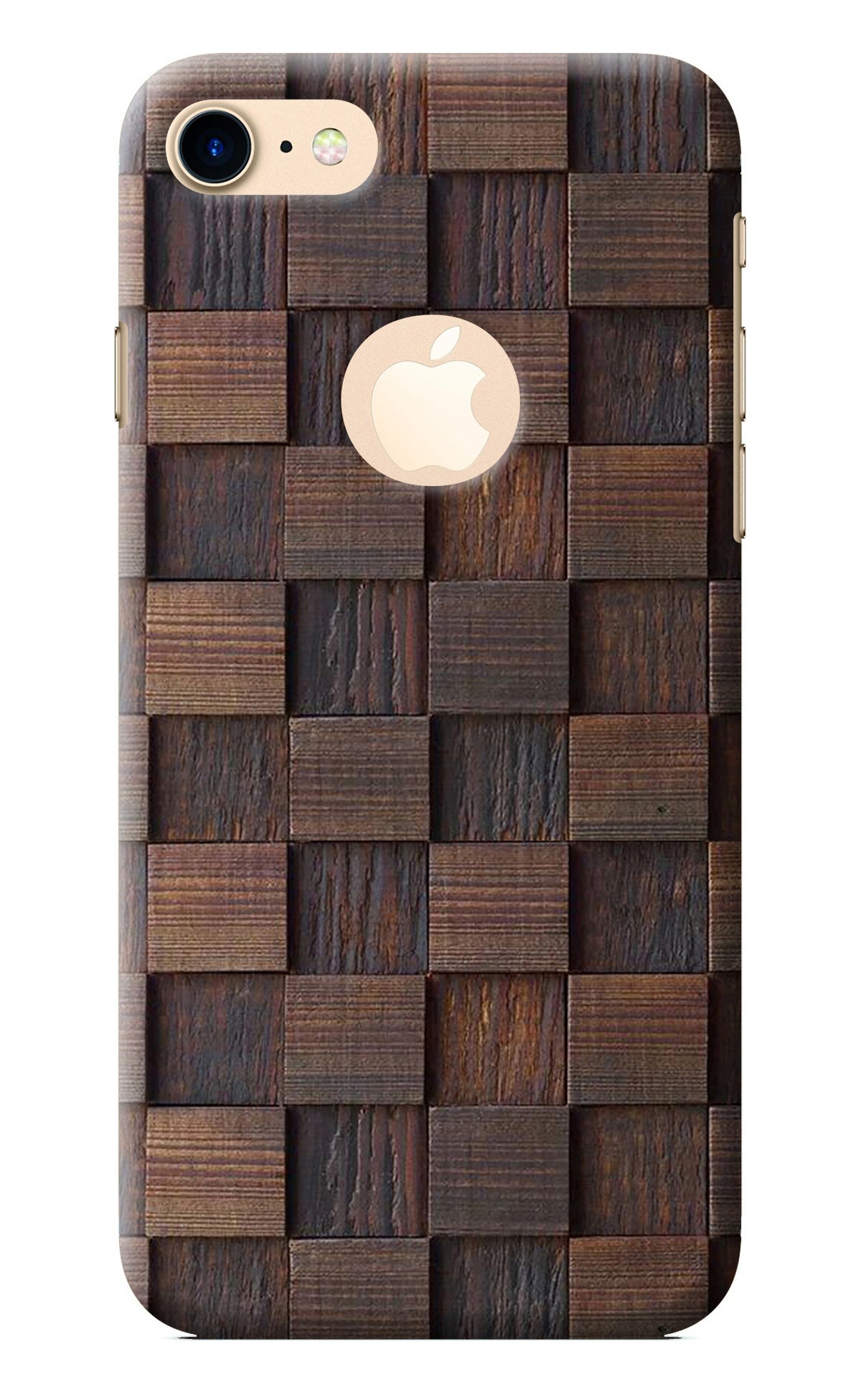 Wooden Cube Design iPhone 7 Logocut Back Cover