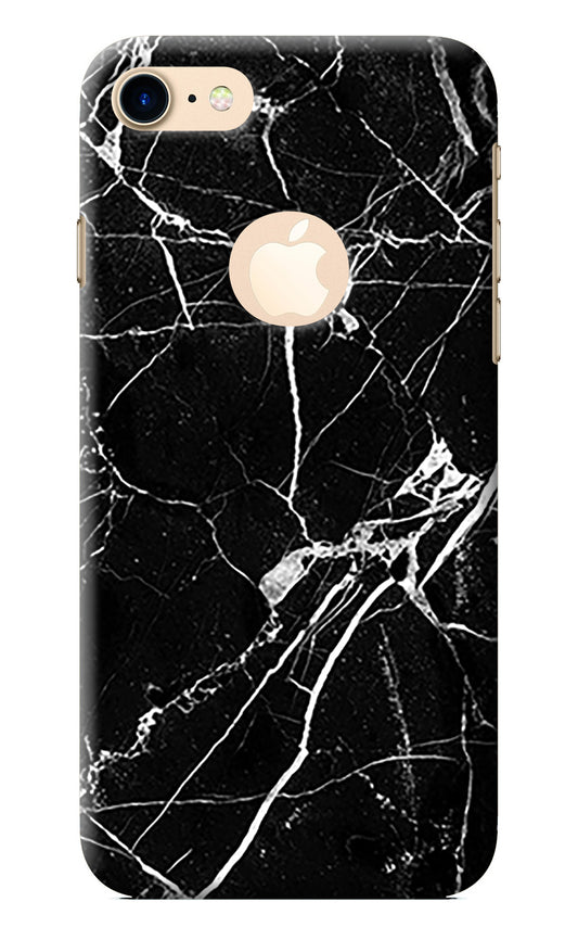 Black Marble Pattern iPhone 7 Logocut Back Cover