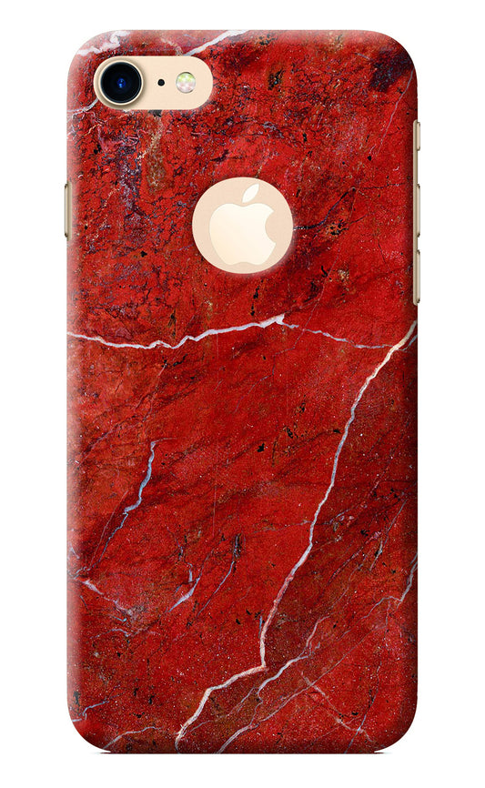Red Marble Design iPhone 7 Logocut Back Cover
