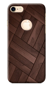 Wooden Texture Design iPhone 7 Logocut Back Cover