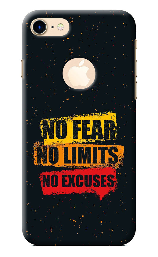 No Fear No Limits No Excuse iPhone 7 Logocut Back Cover