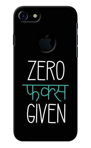 Zero Fucks Given iPhone 7 Logocut Back Cover