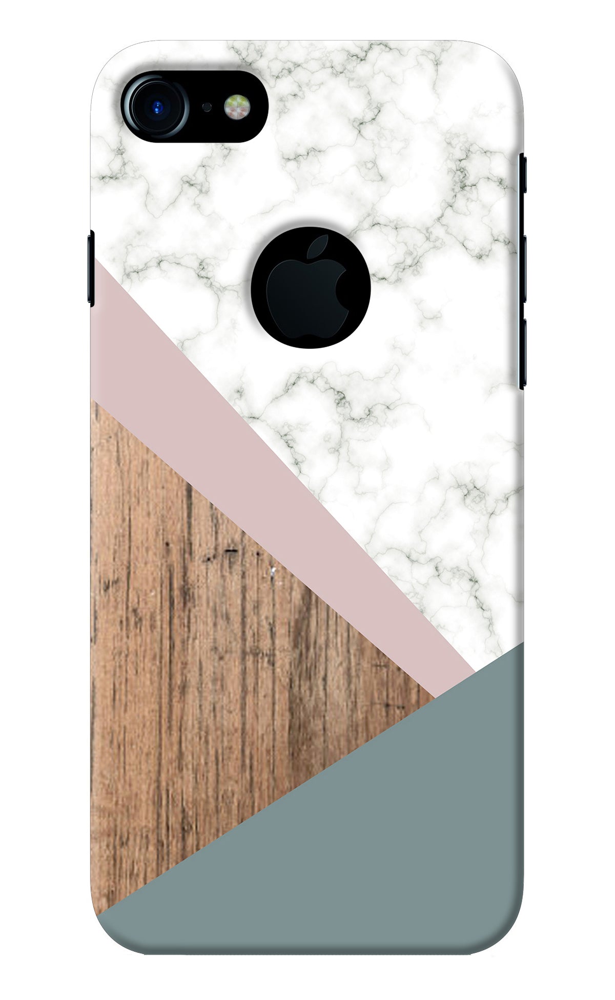 Marble wood Abstract iPhone 7 Logocut Back Cover