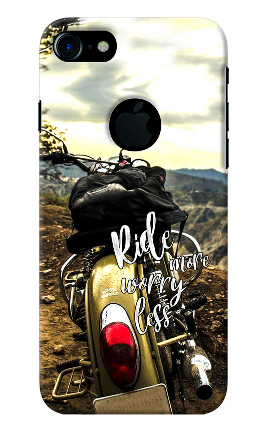 Ride More Worry Less iPhone 7 Logocut Back Cover