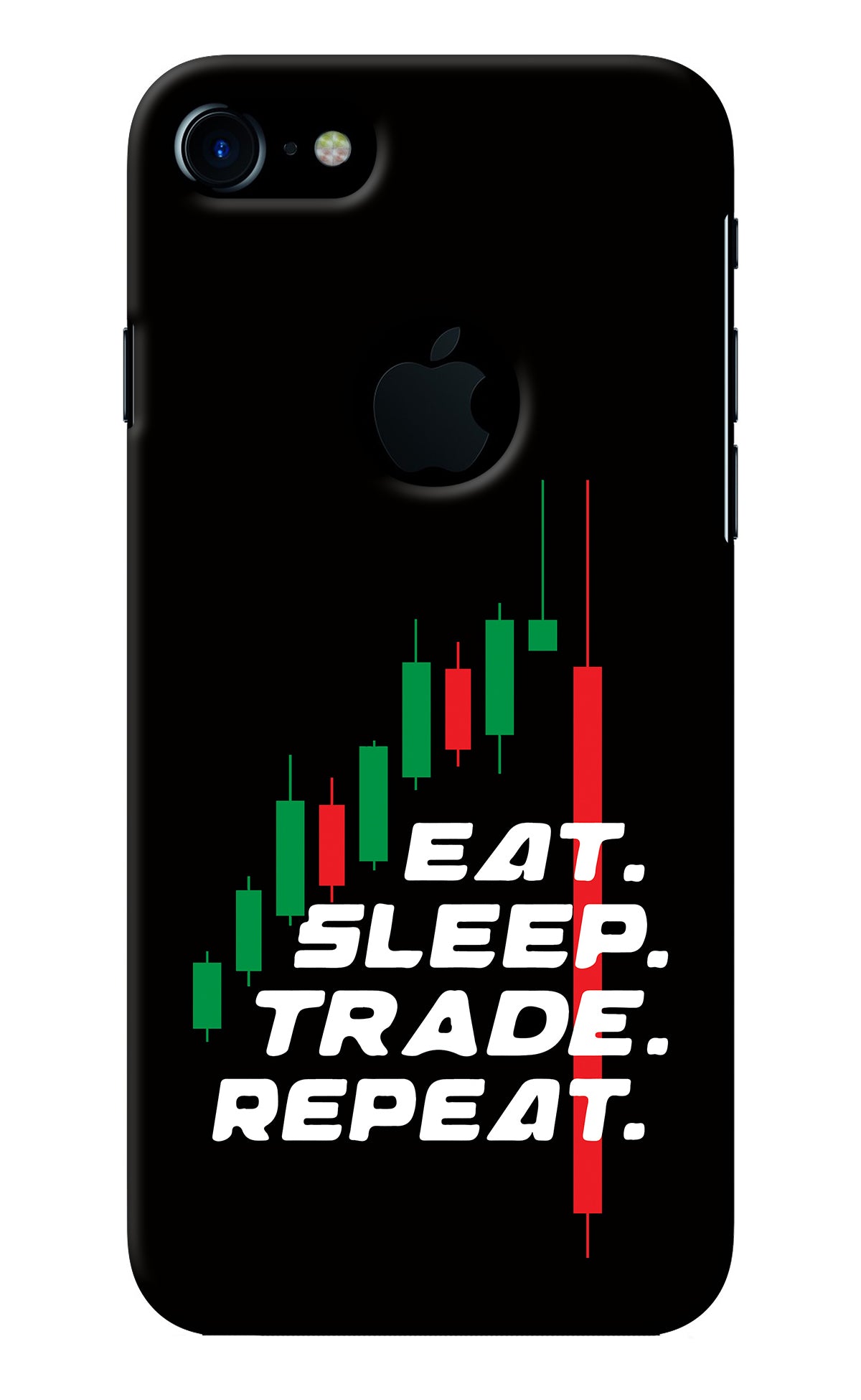 Eat Sleep Trade Repeat iPhone 7 Logocut Back Cover