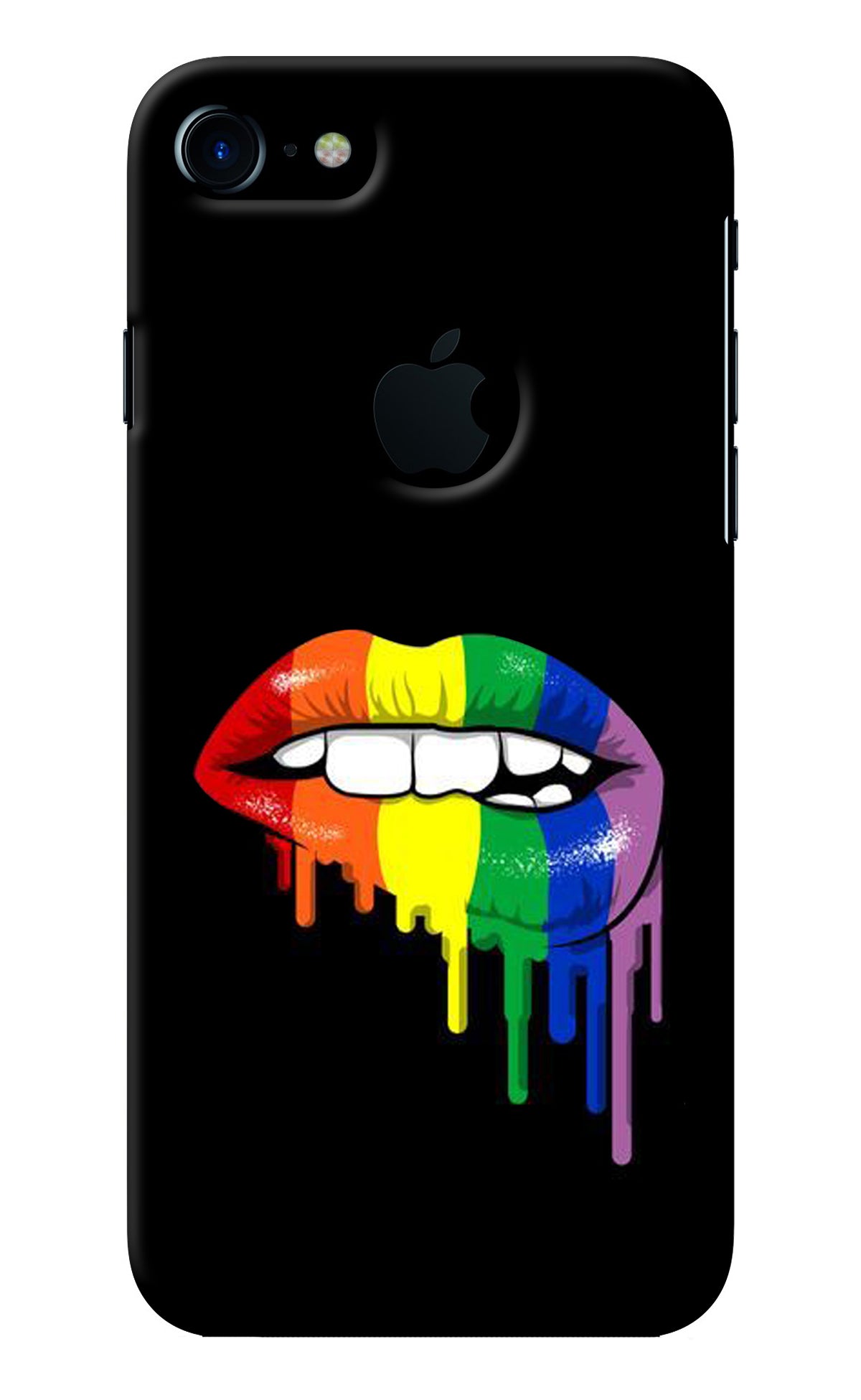 Lips Biting iPhone 7 Logocut Back Cover