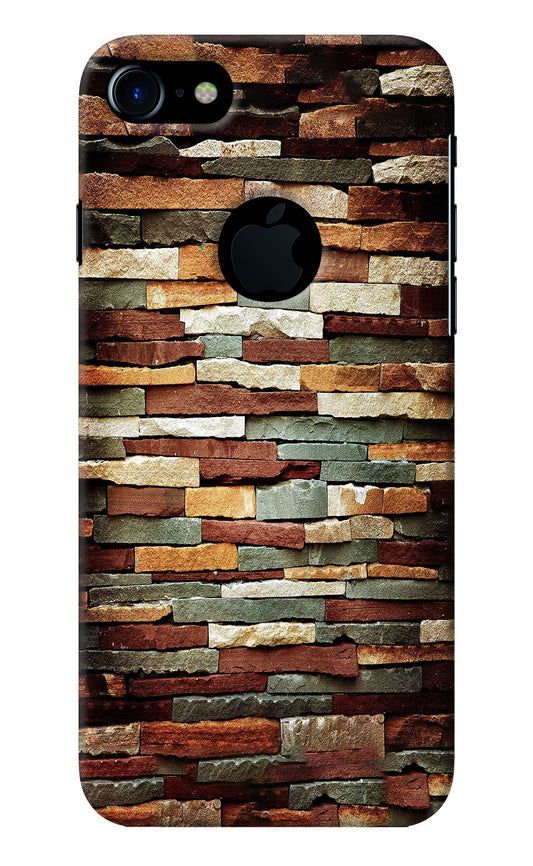 Bricks Pattern iPhone 7 Logocut Back Cover