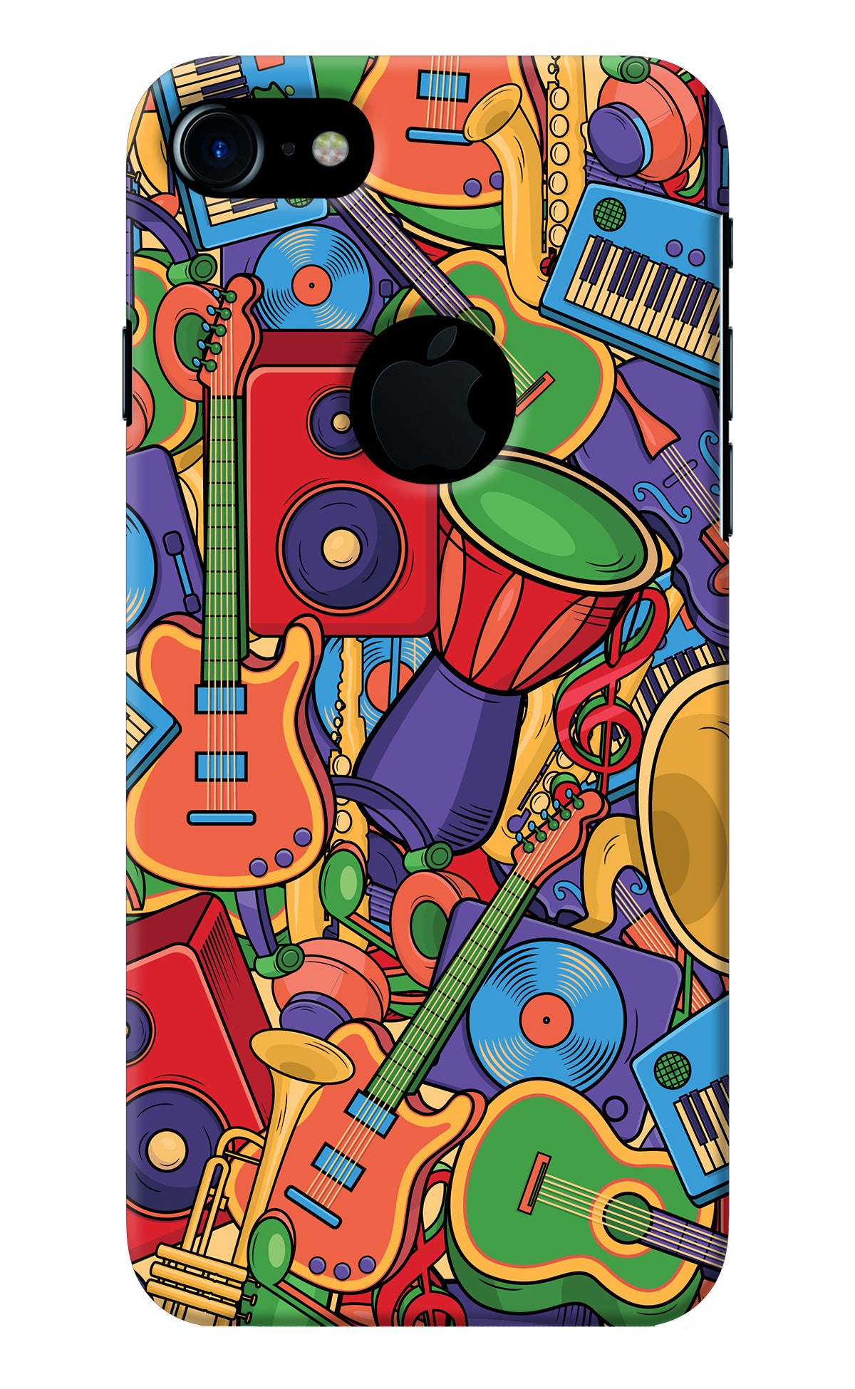 Music Instrument Doodle iPhone 7 Logocut Back Cover