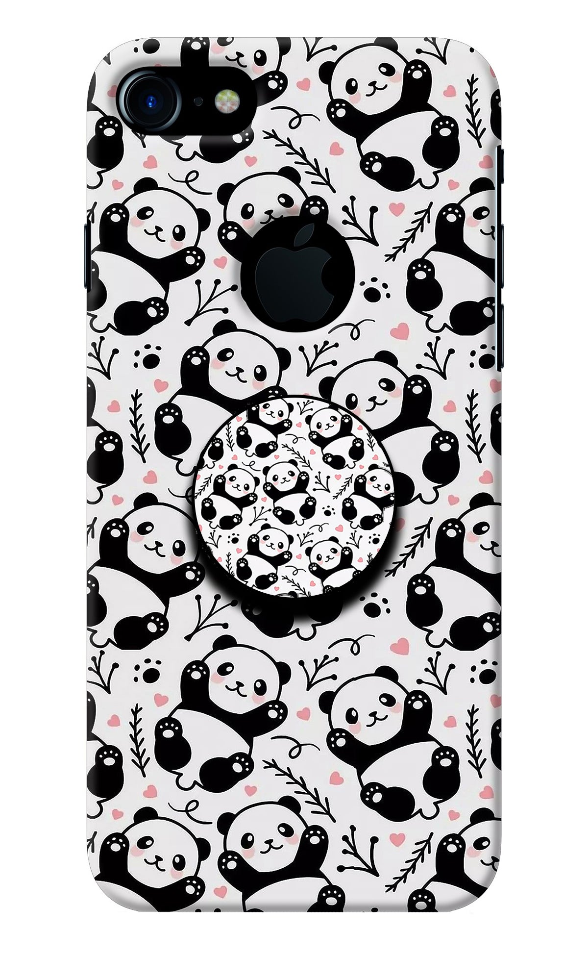 Cute Panda iPhone 7 Logocut Pop Case