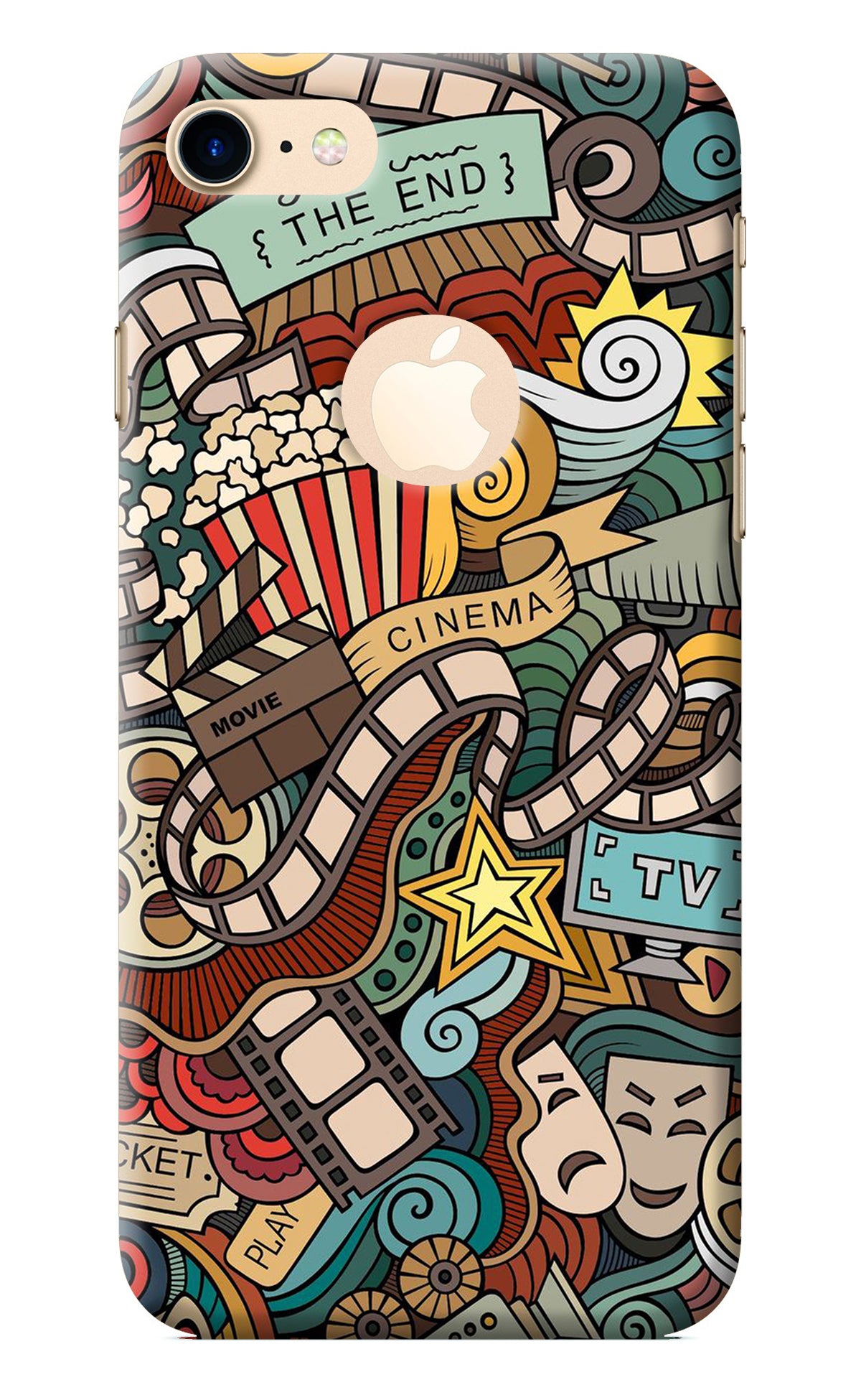 Cinema Abstract iPhone 8 Logocut Back Cover