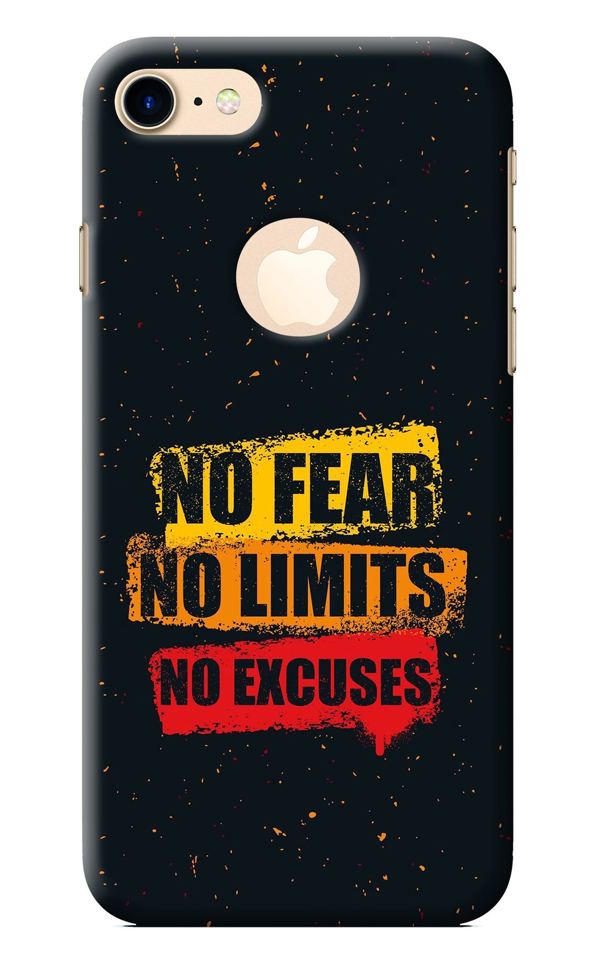 No Fear No Limits No Excuse iPhone 8 Logocut Back Cover