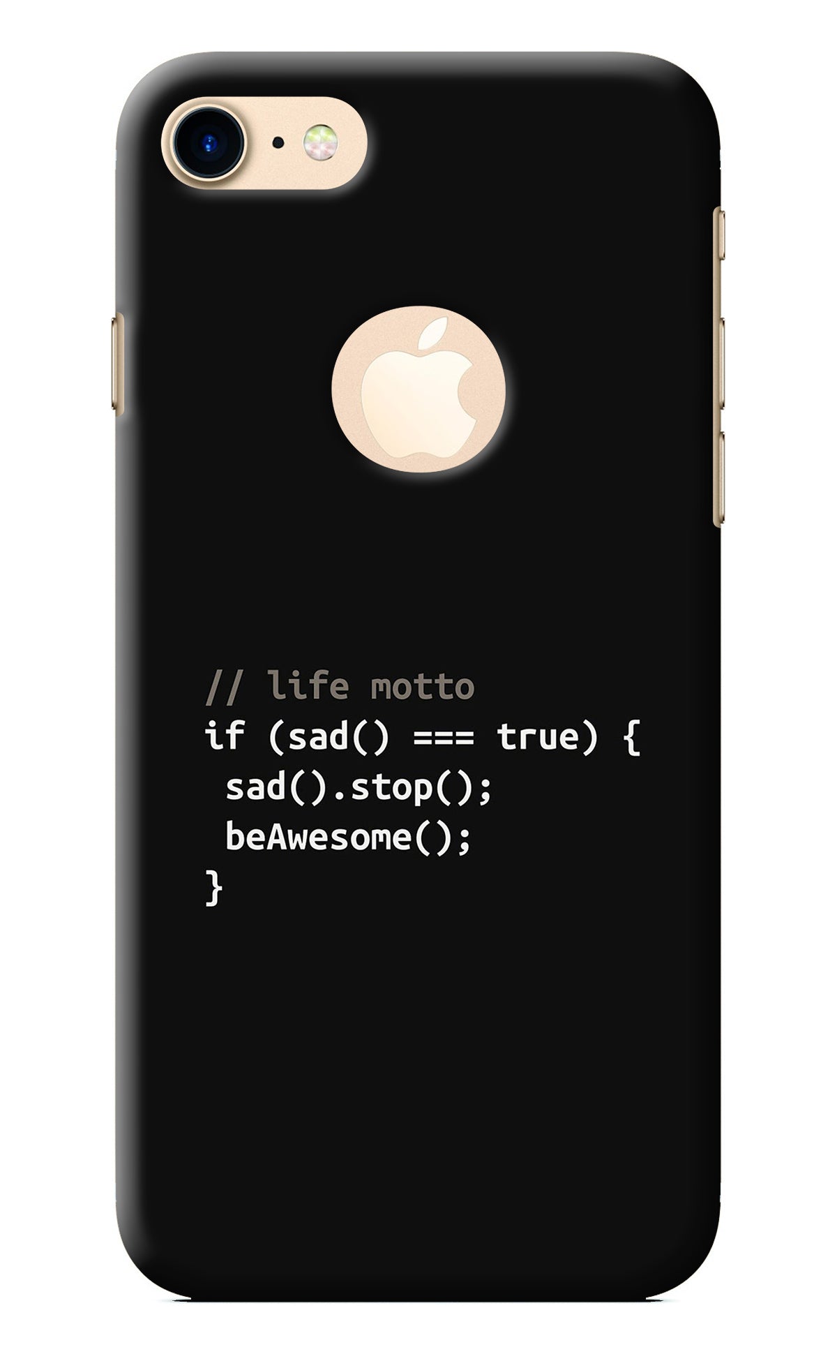 Life Motto Code iPhone 8 Logocut Back Cover