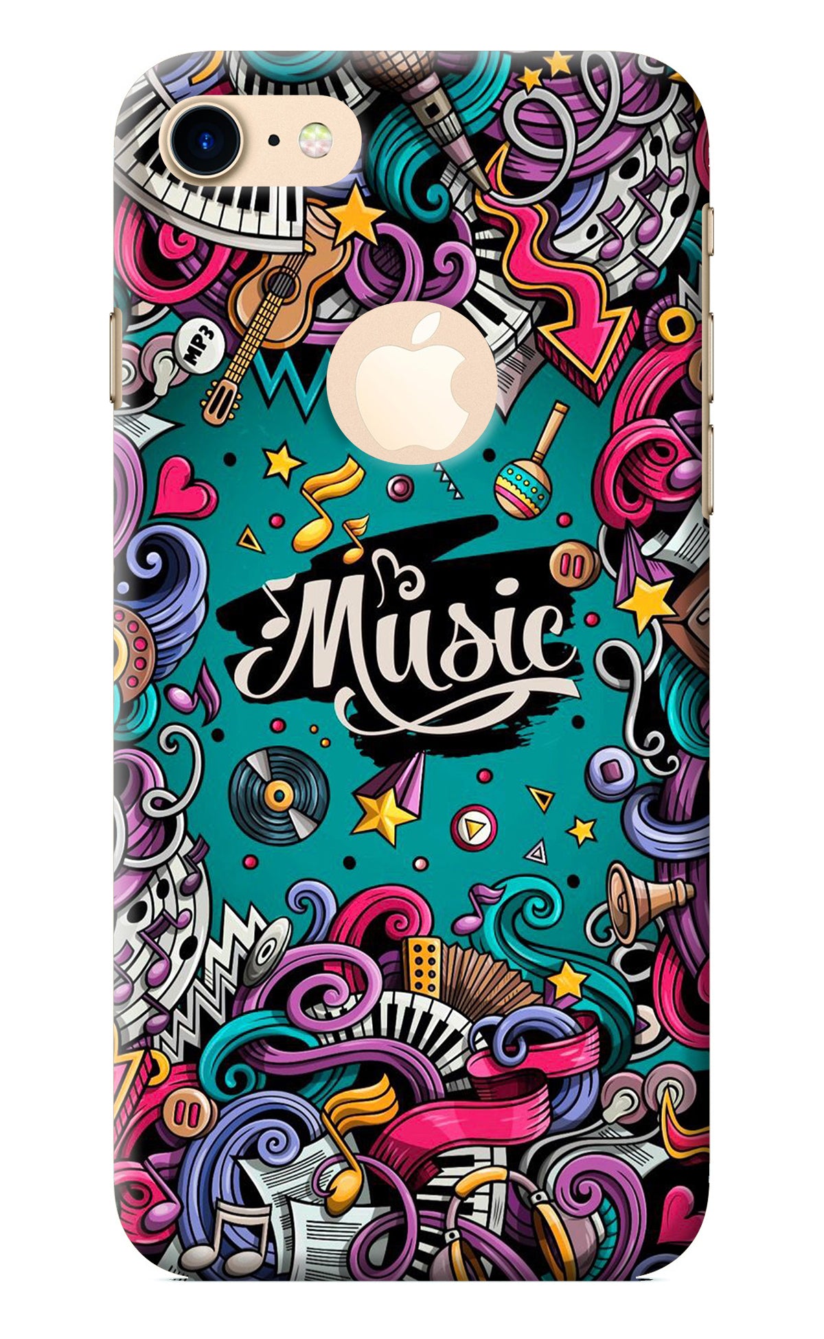 Music Graffiti iPhone 8 Logocut Back Cover