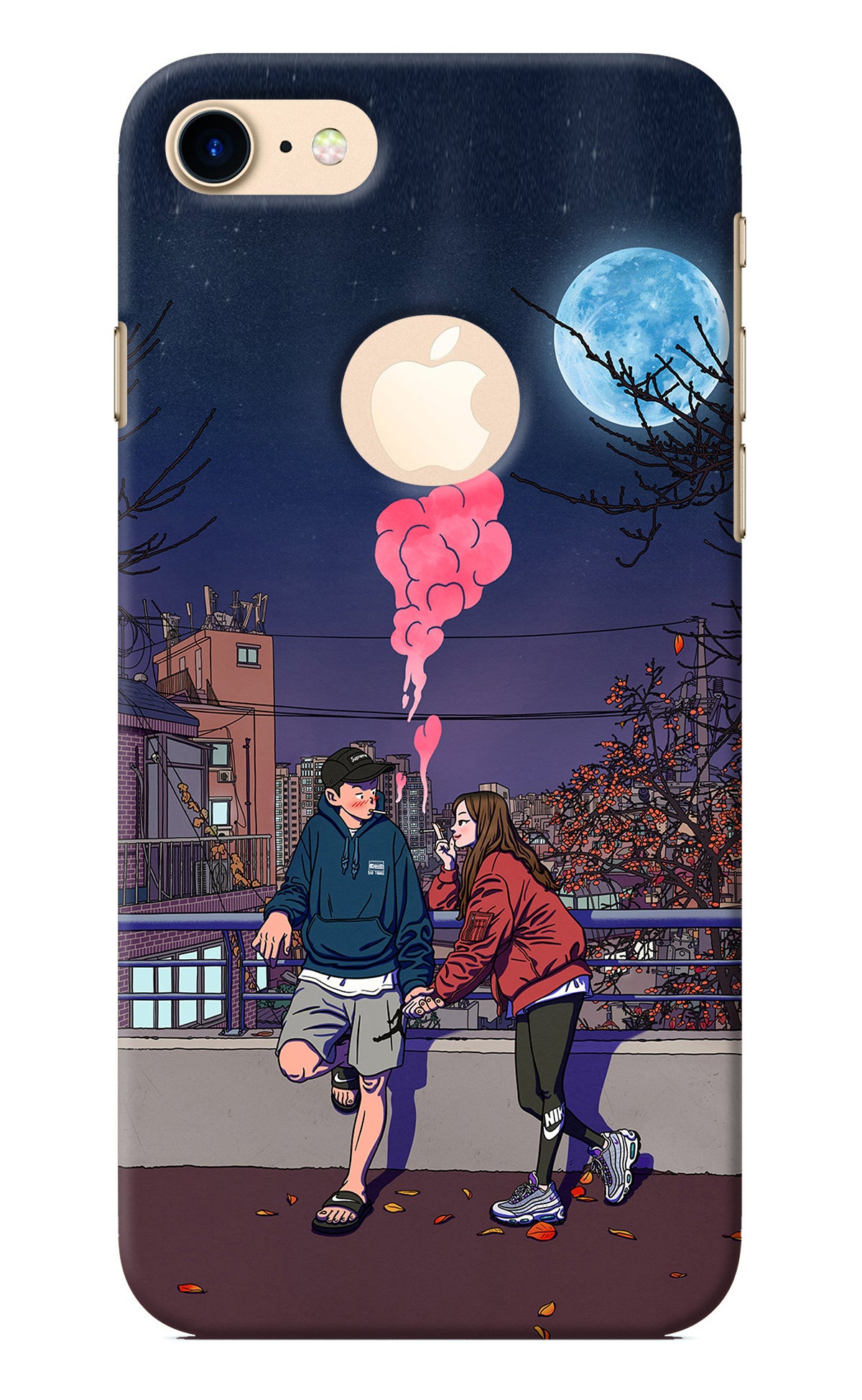 Chilling Couple iPhone 8 Logocut Back Cover