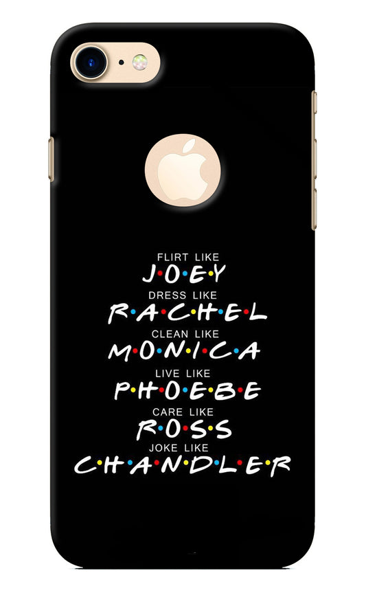 FRIENDS Character iPhone 8 Logocut Back Cover