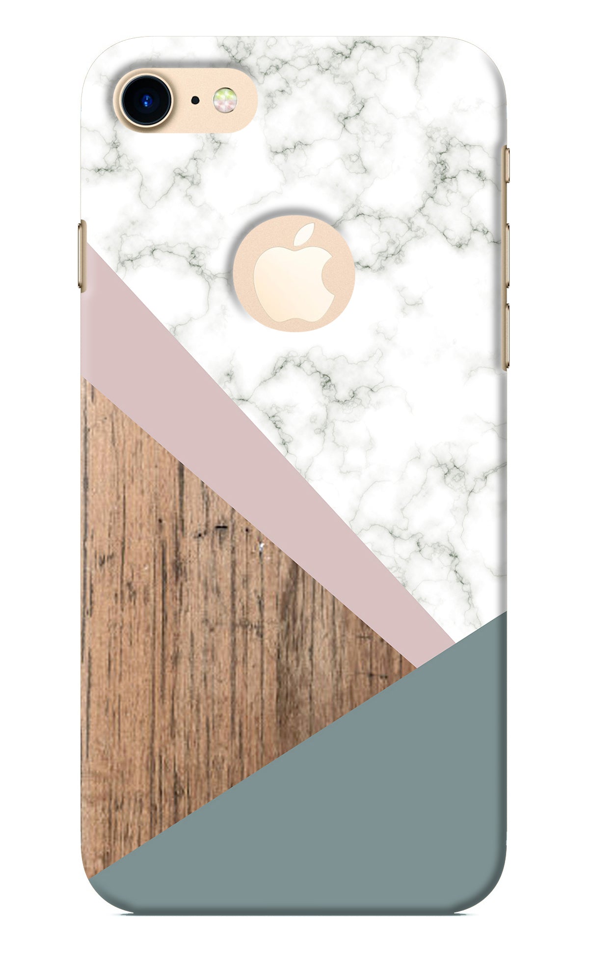 Marble wood Abstract iPhone 8 Logocut Back Cover