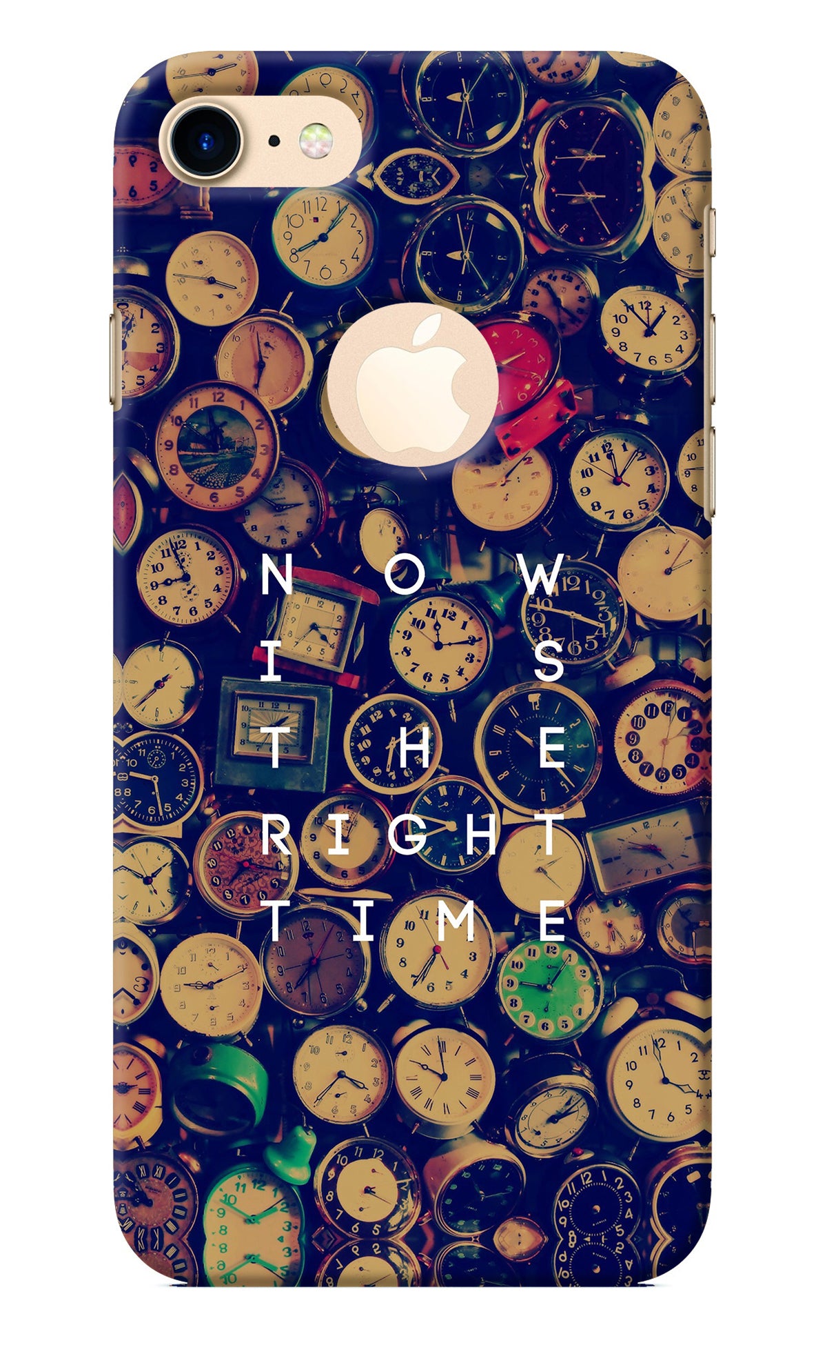Now is the Right Time Quote iPhone 8 Logocut Back Cover