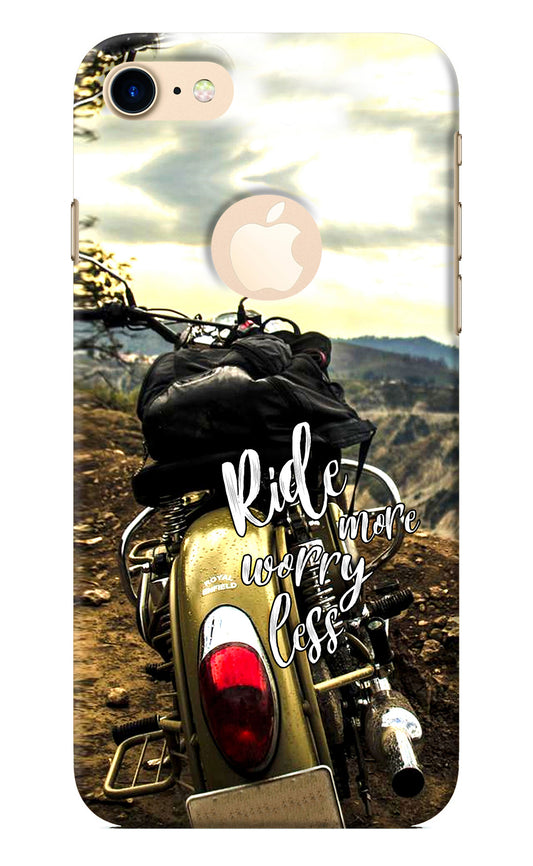Ride More Worry Less iPhone 8 Logocut Back Cover