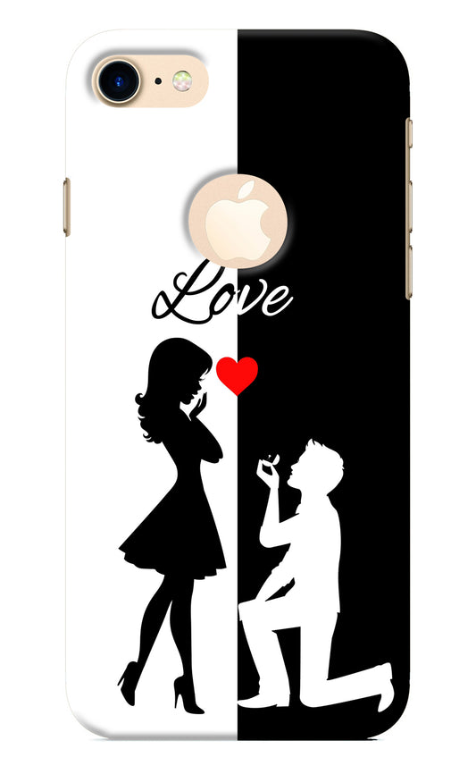 Love Propose Black And White iPhone 8 Logocut Back Cover