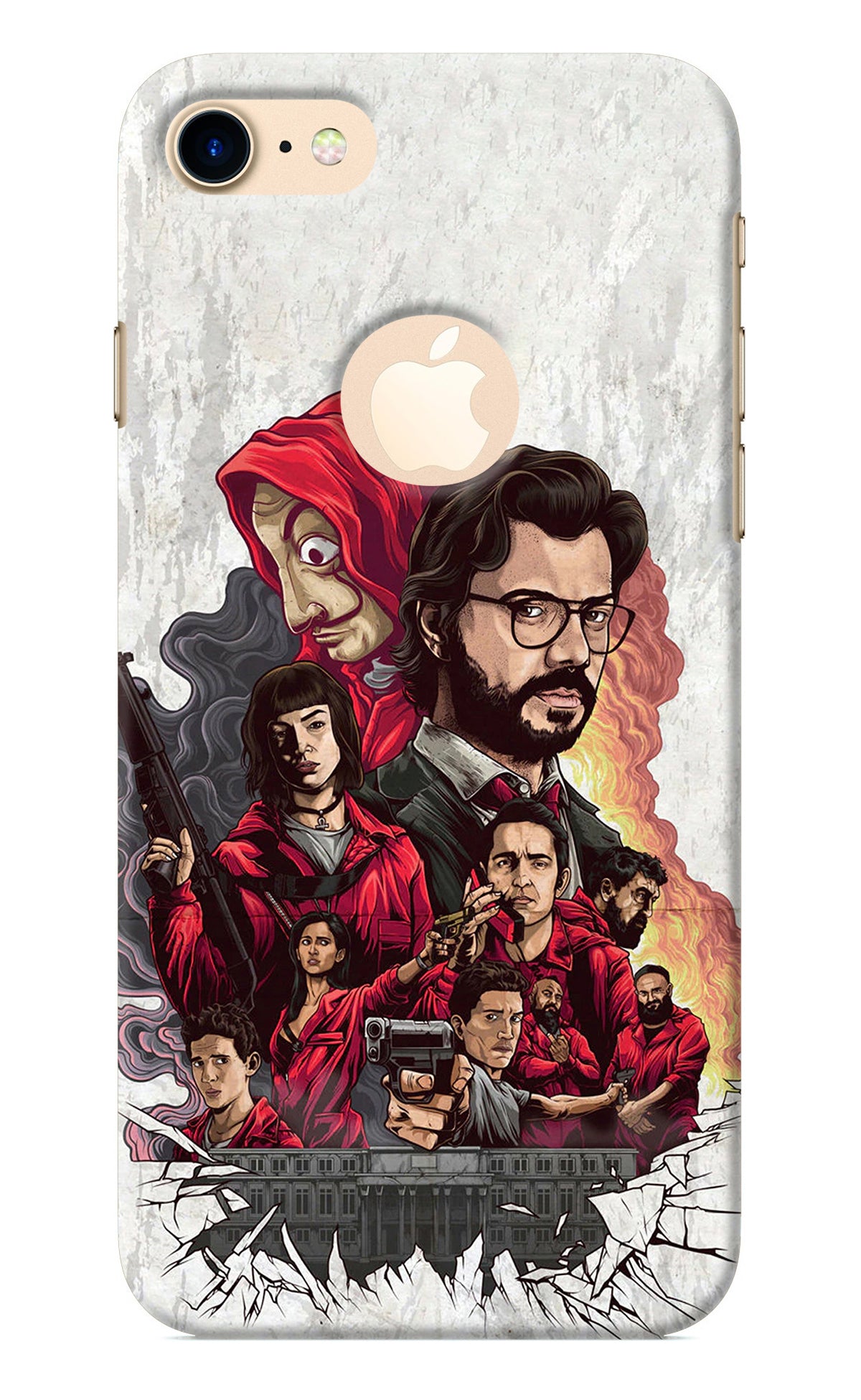 Money Heist Artwork iPhone 8 Logocut Back Cover