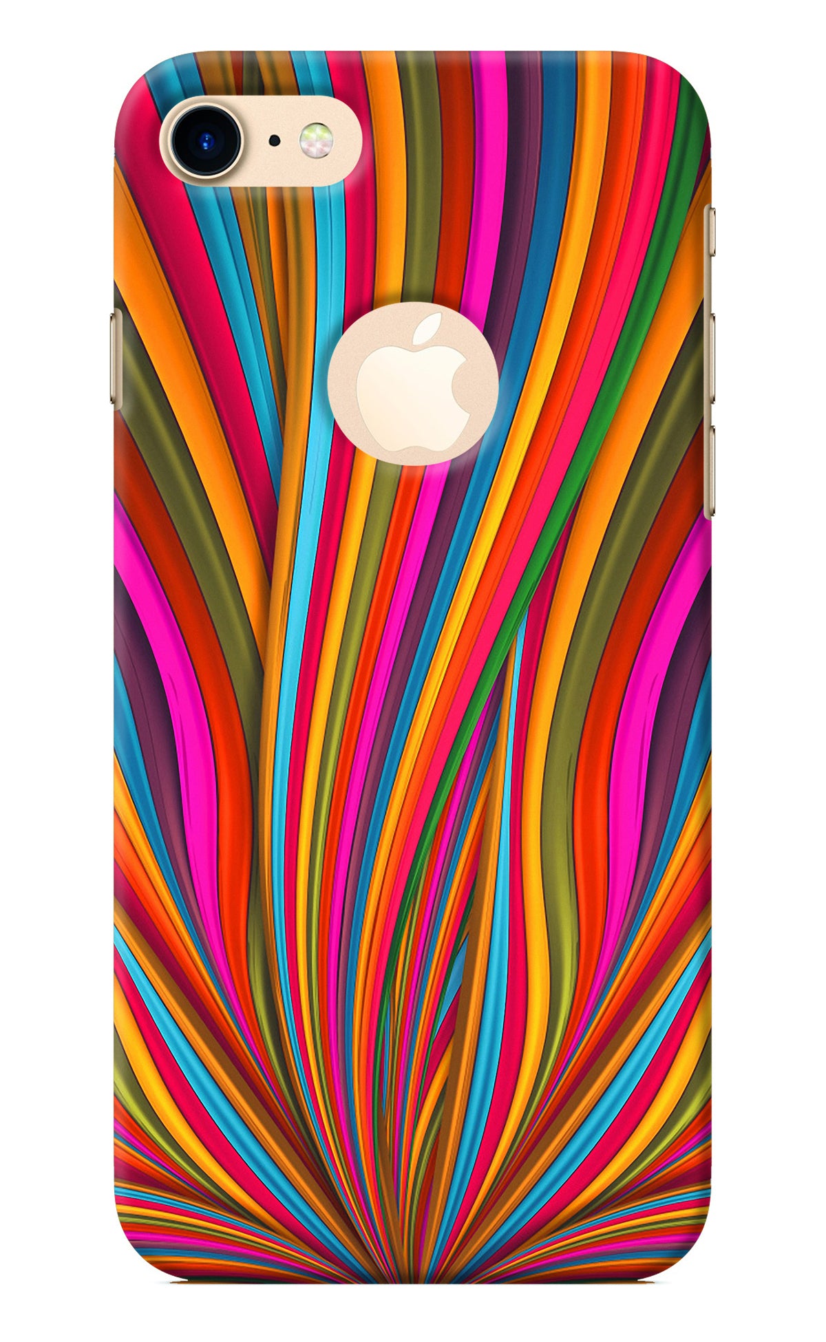 Trippy Wavy iPhone 8 Logocut Back Cover