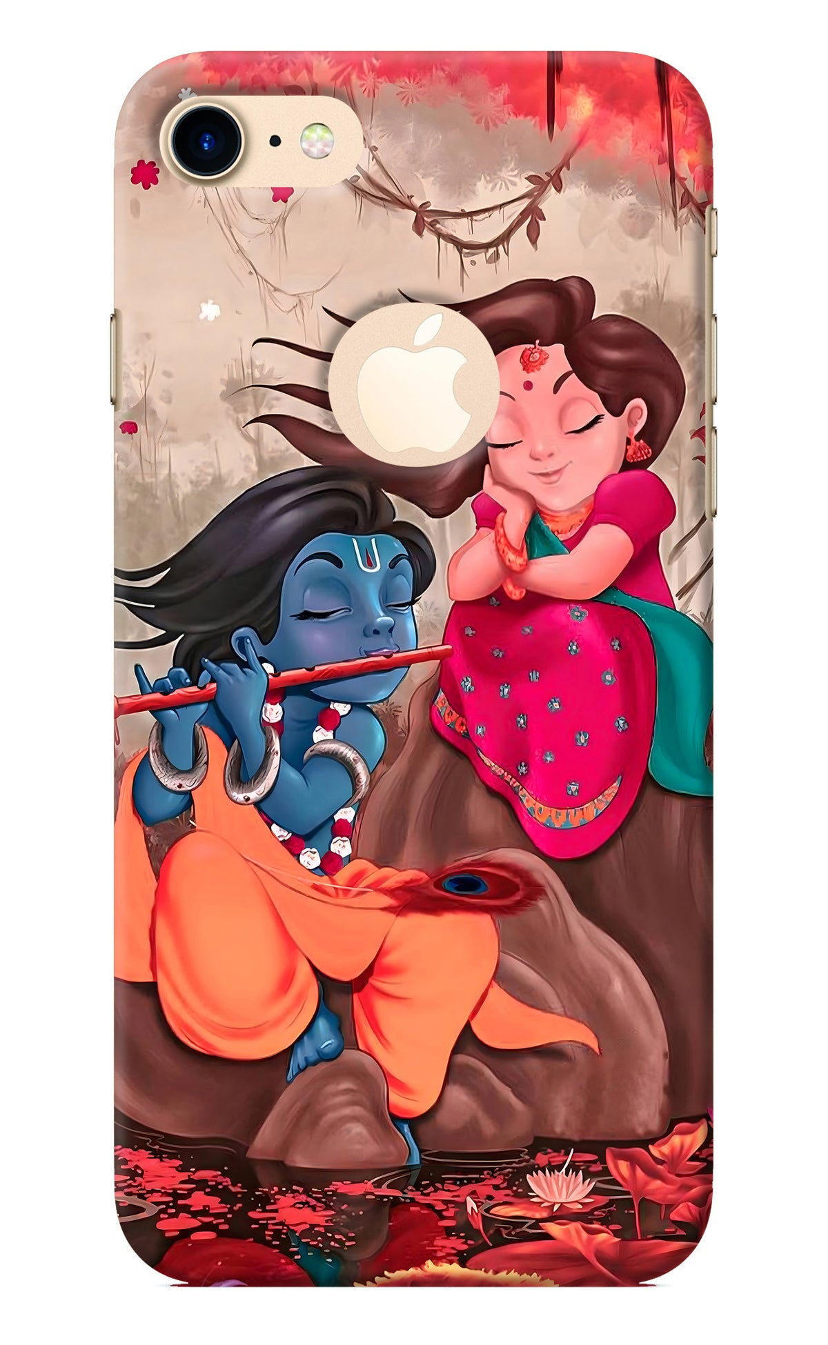 Radhe Krishna iPhone 8 Logocut Back Cover