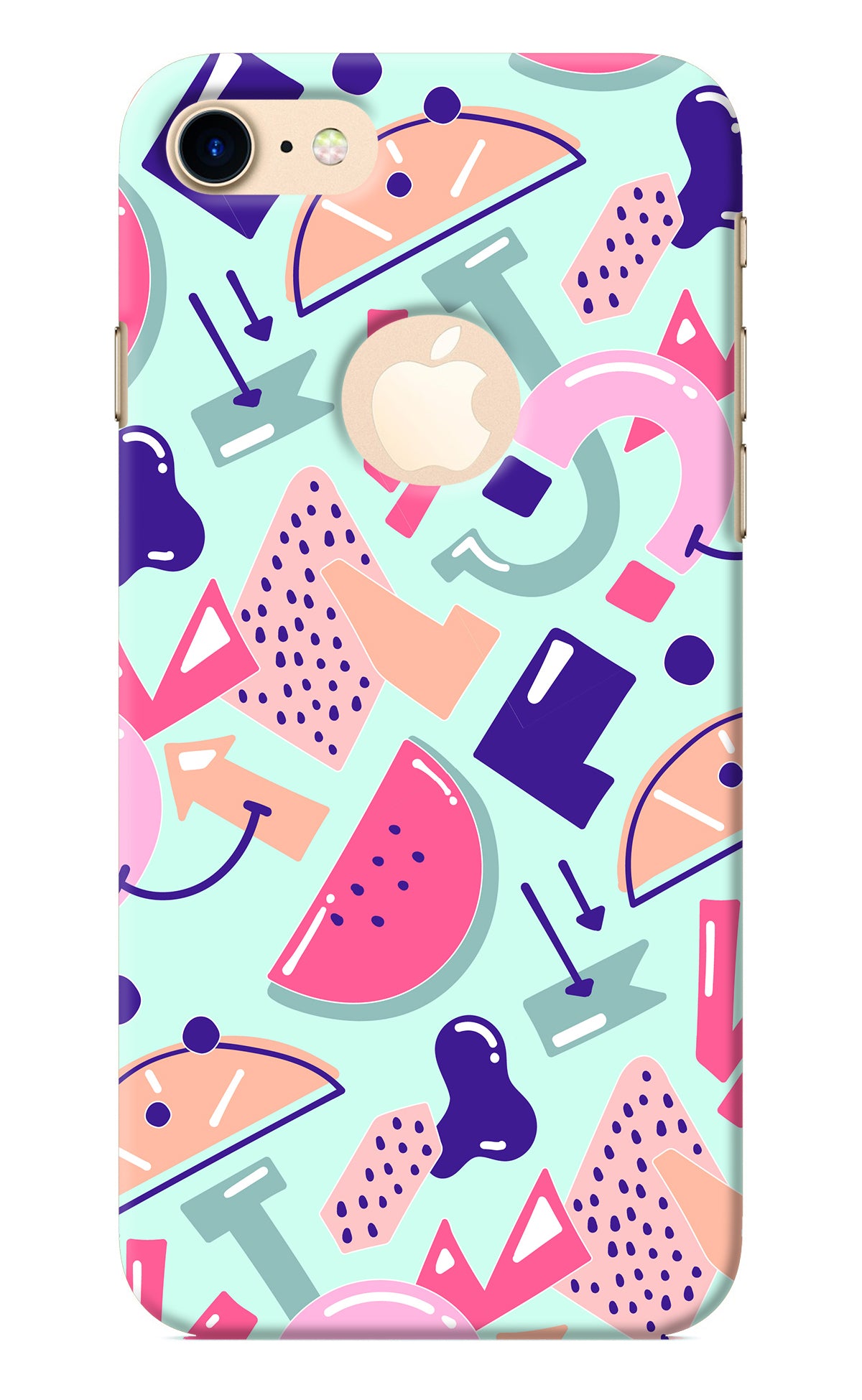 Doodle Pattern iPhone 8 Logocut Back Cover