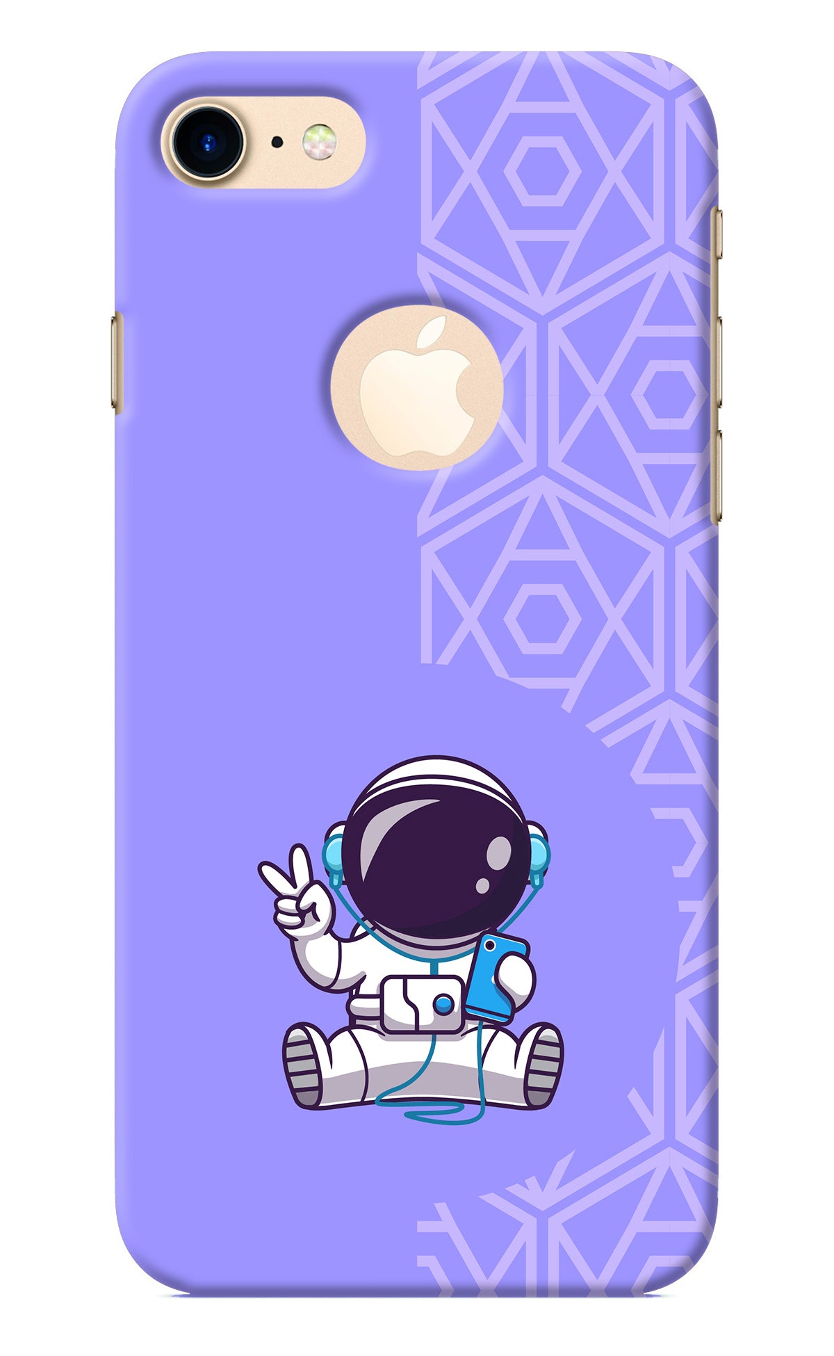 Cute Astronaut Chilling iPhone 8 Logocut Back Cover