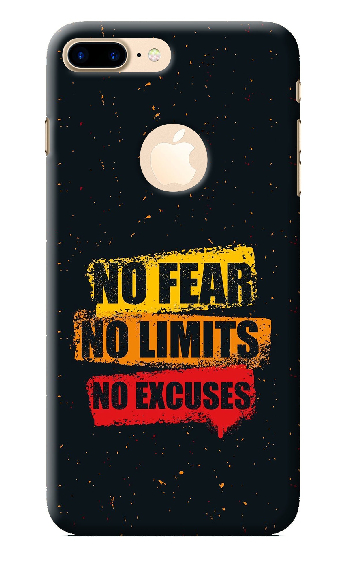 No Fear No Limits No Excuse iPhone 7 Plus Logocut Back Cover