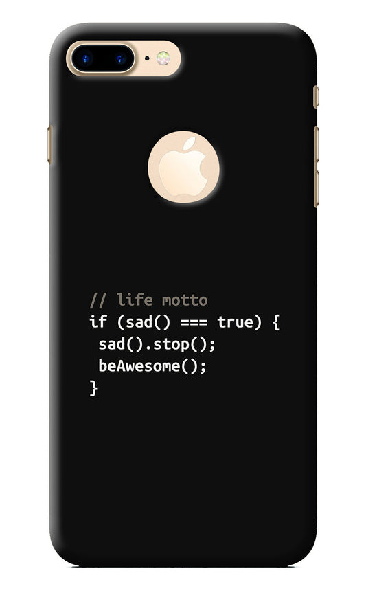 Life Motto Code iPhone 7 Plus Logocut Back Cover