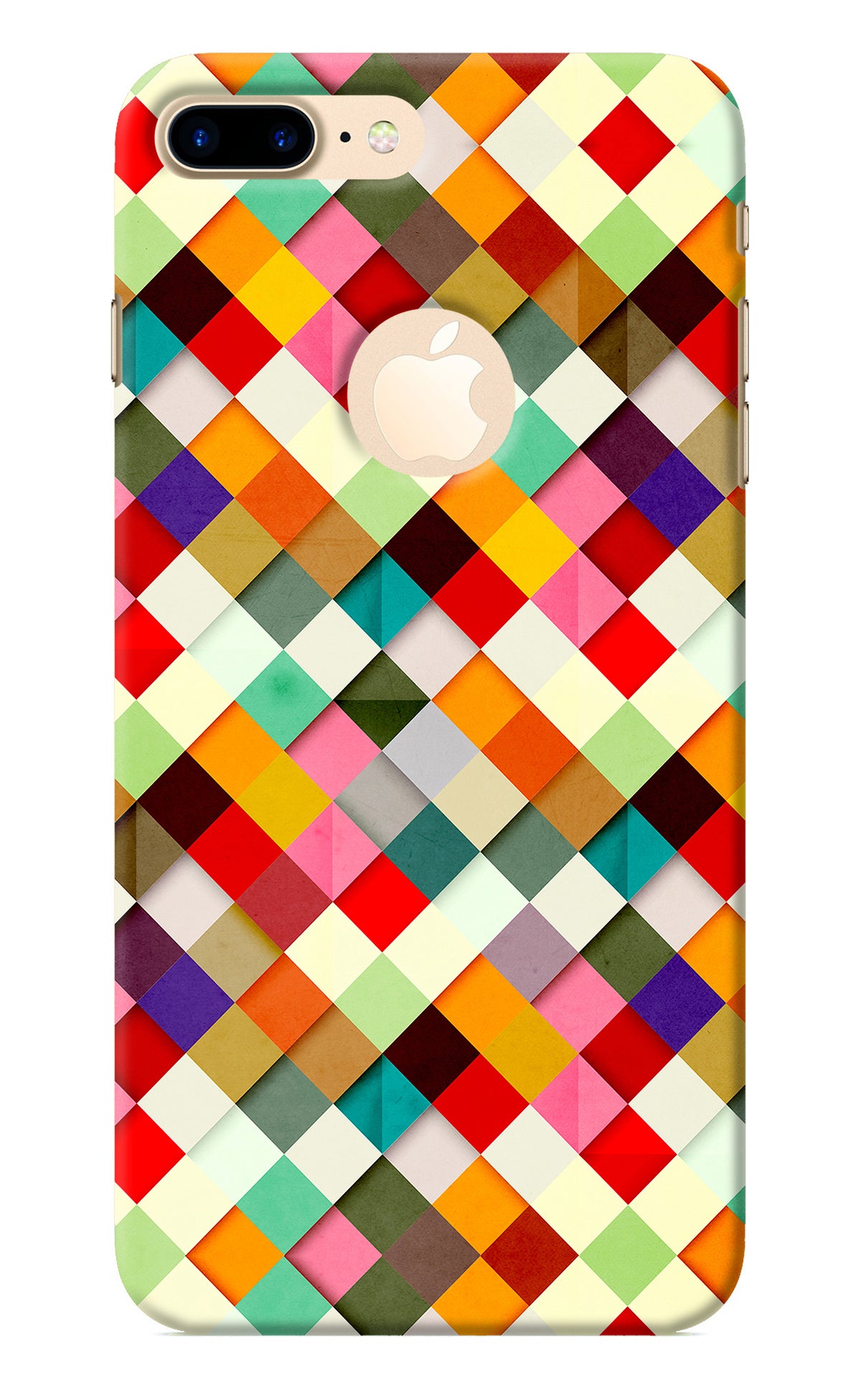 Geometric Abstract Colorful iPhone 7 Plus Logocut Back Cover