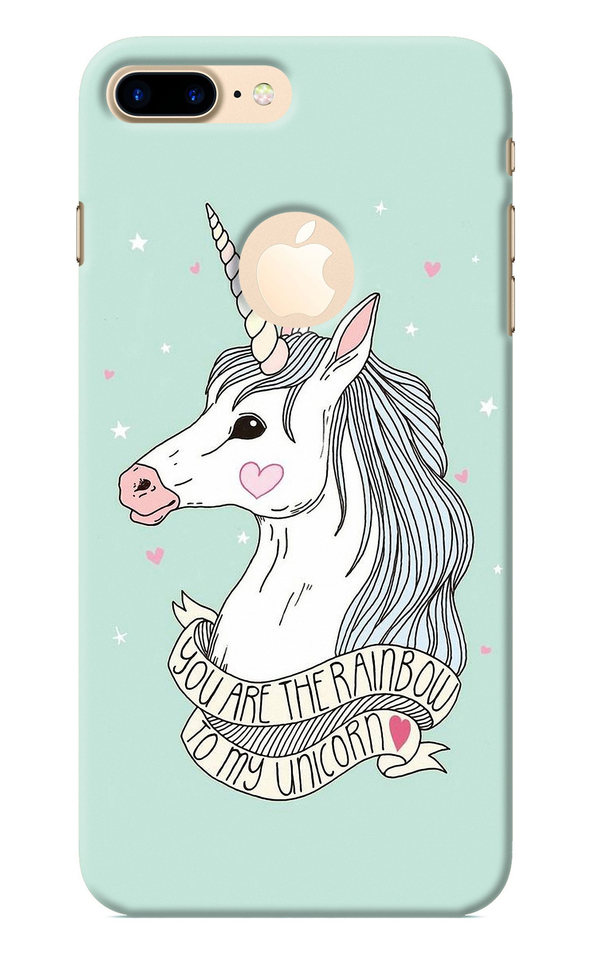 Unicorn Wallpaper iPhone 7 Plus Logocut Back Cover