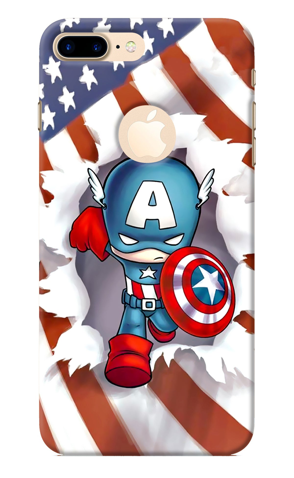 Captain America iPhone 7 Plus Logocut Back Cover