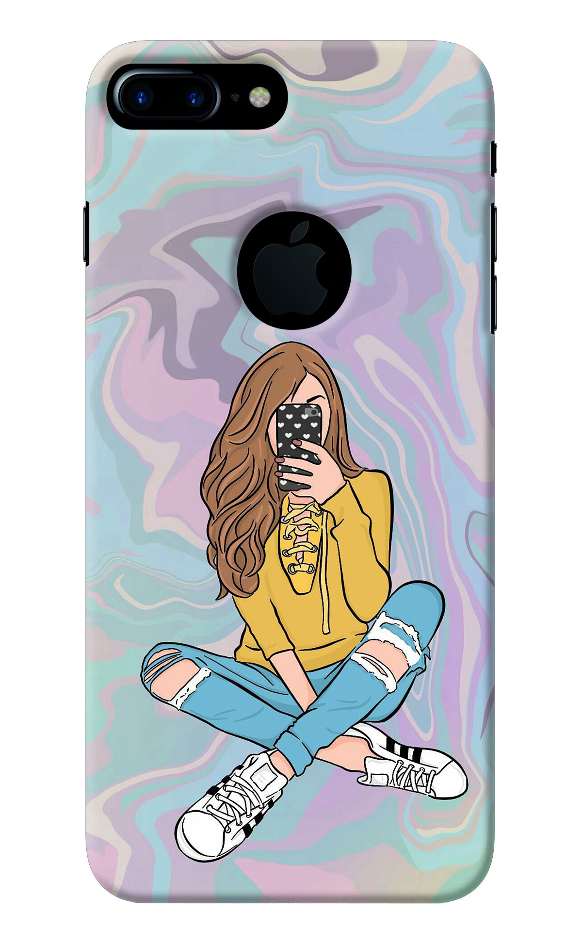 Selfie Girl iPhone 7 Plus Logocut Back Cover