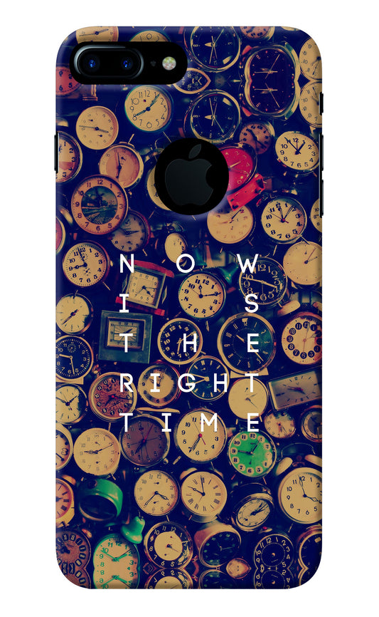 Now is the Right Time Quote iPhone 7 Plus Logocut Back Cover