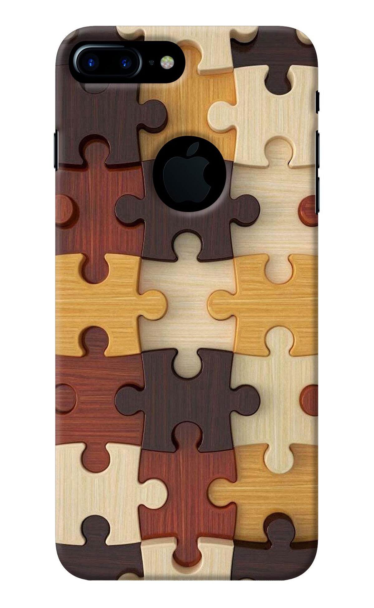 Wooden Puzzle iPhone 7 Plus Logocut Back Cover