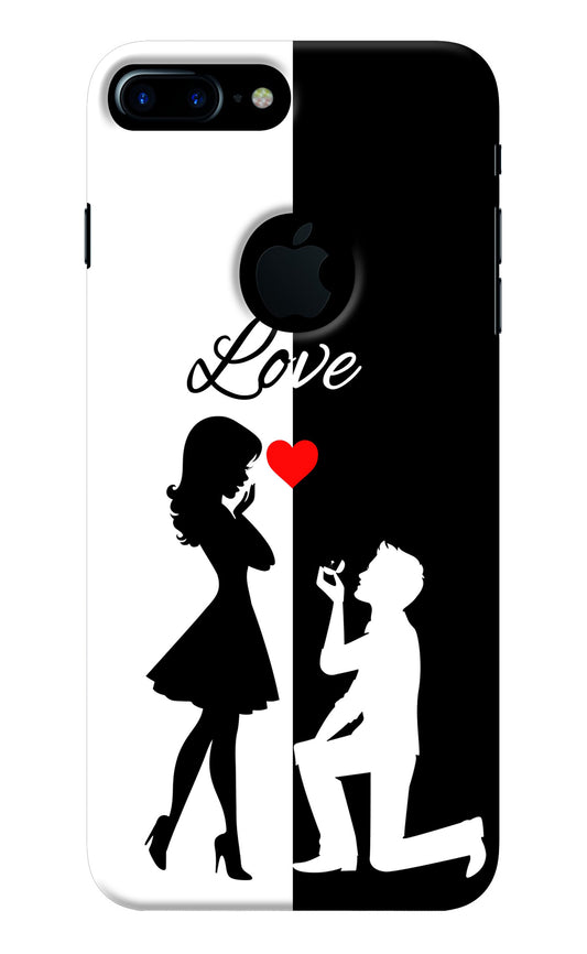 Love Propose Black And White iPhone 7 Plus Logocut Back Cover