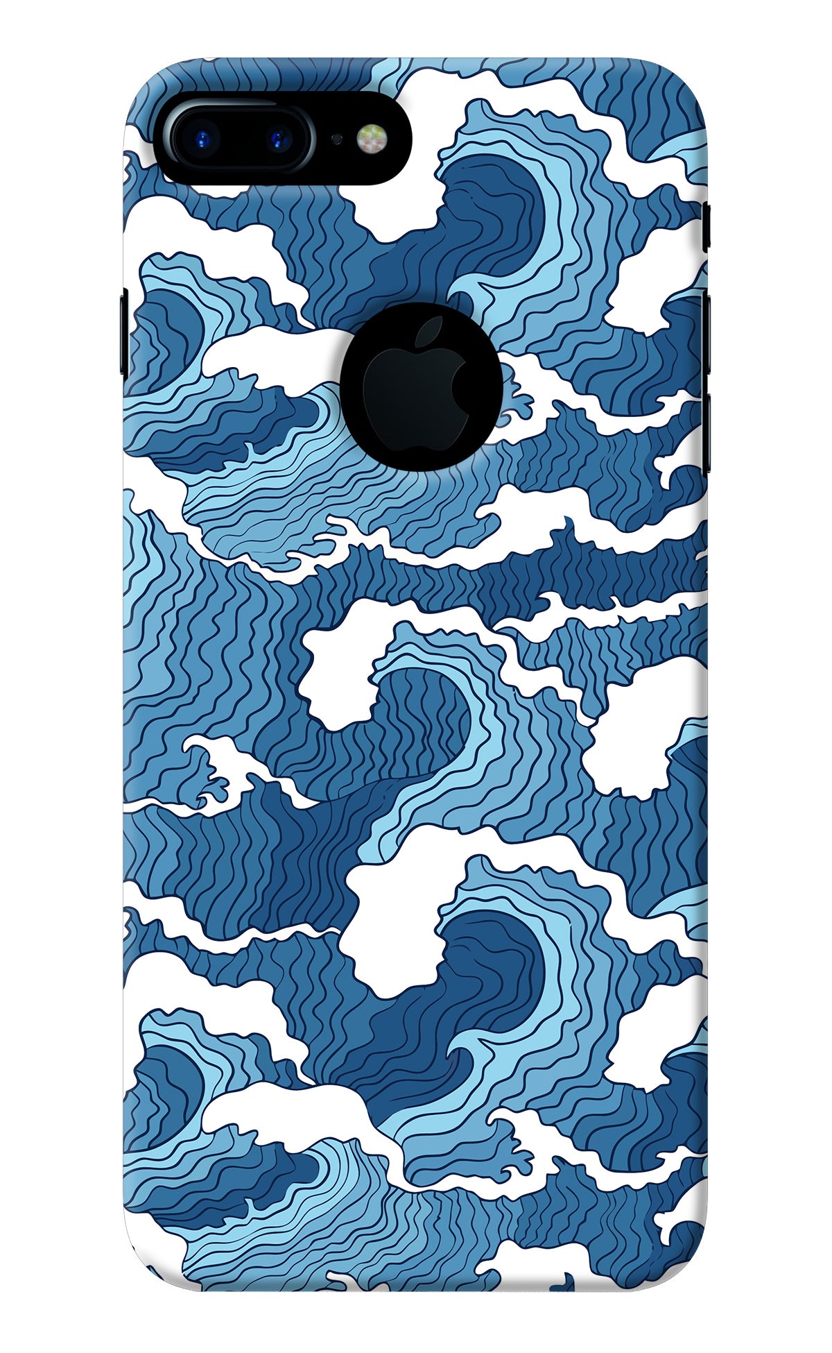 Blue Waves iPhone 7 Plus Logocut Back Cover