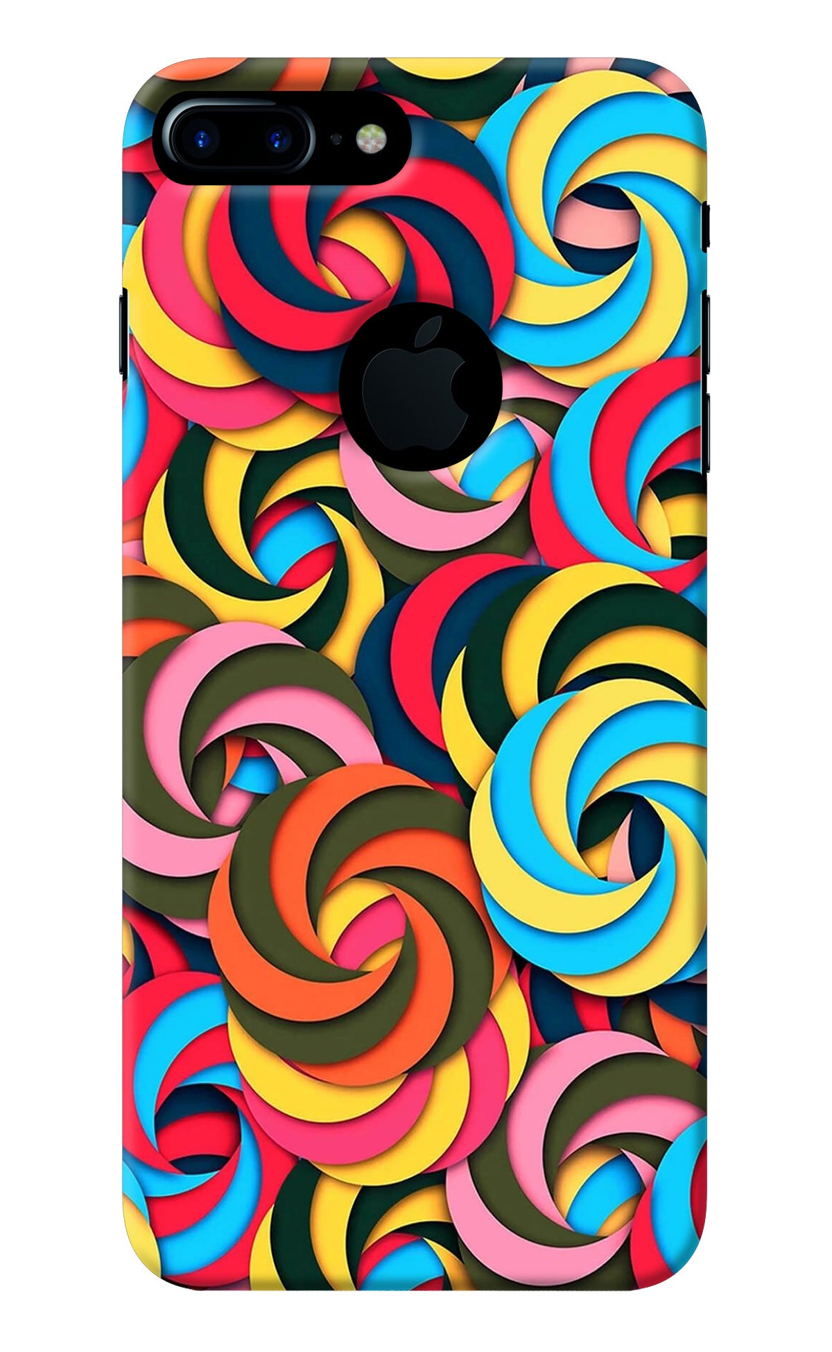 Spiral Pattern iPhone 7 Plus Logocut Back Cover