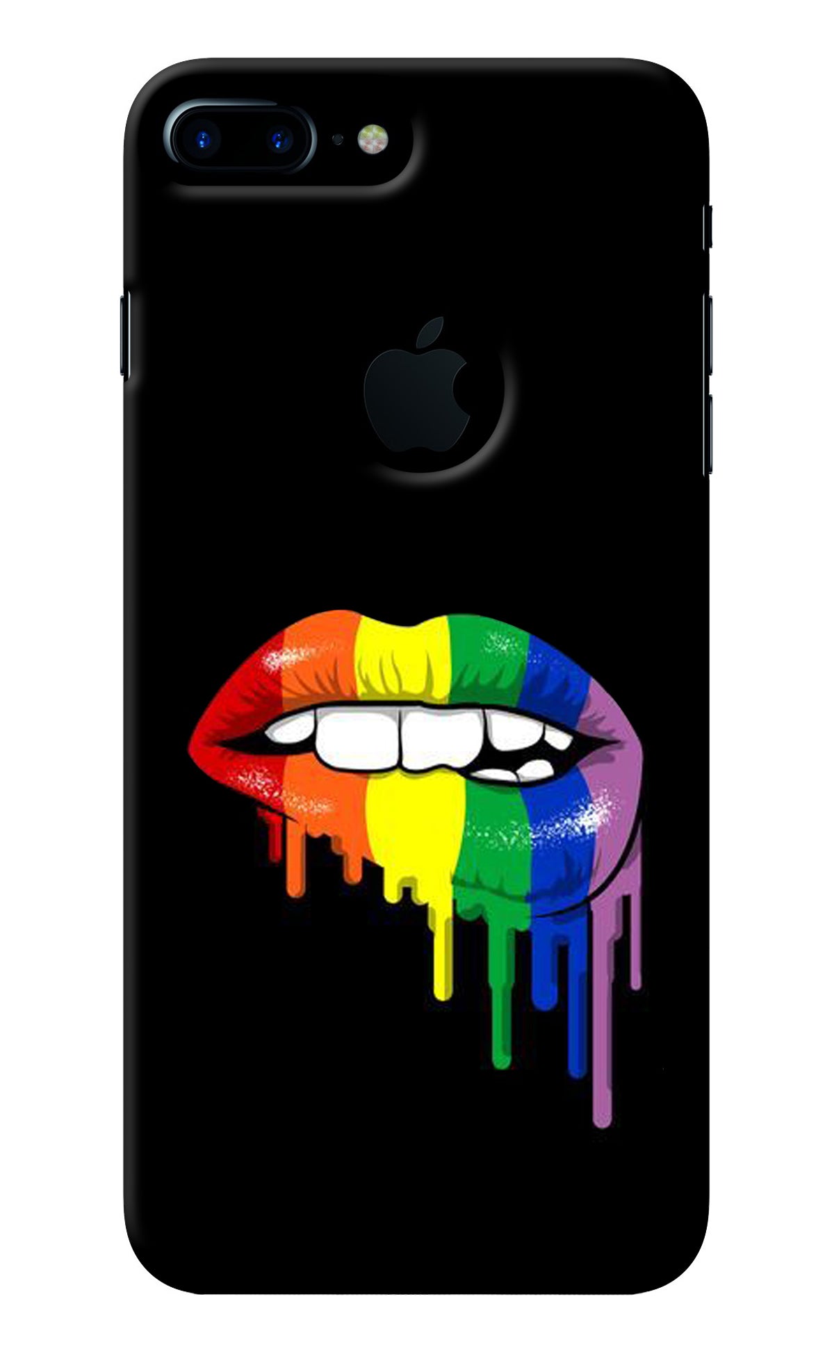 Lips Biting iPhone 7 Plus Logocut Back Cover