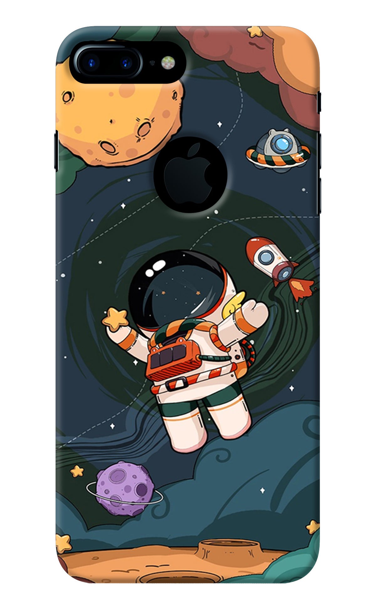 Cartoon Astronaut iPhone 7 Plus Logocut Back Cover