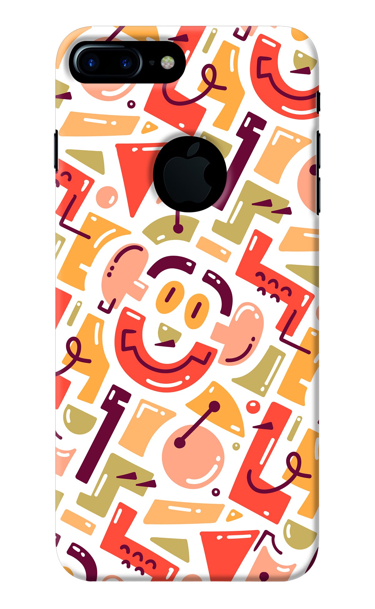 Doodle Pattern iPhone 7 Plus Logocut Back Cover