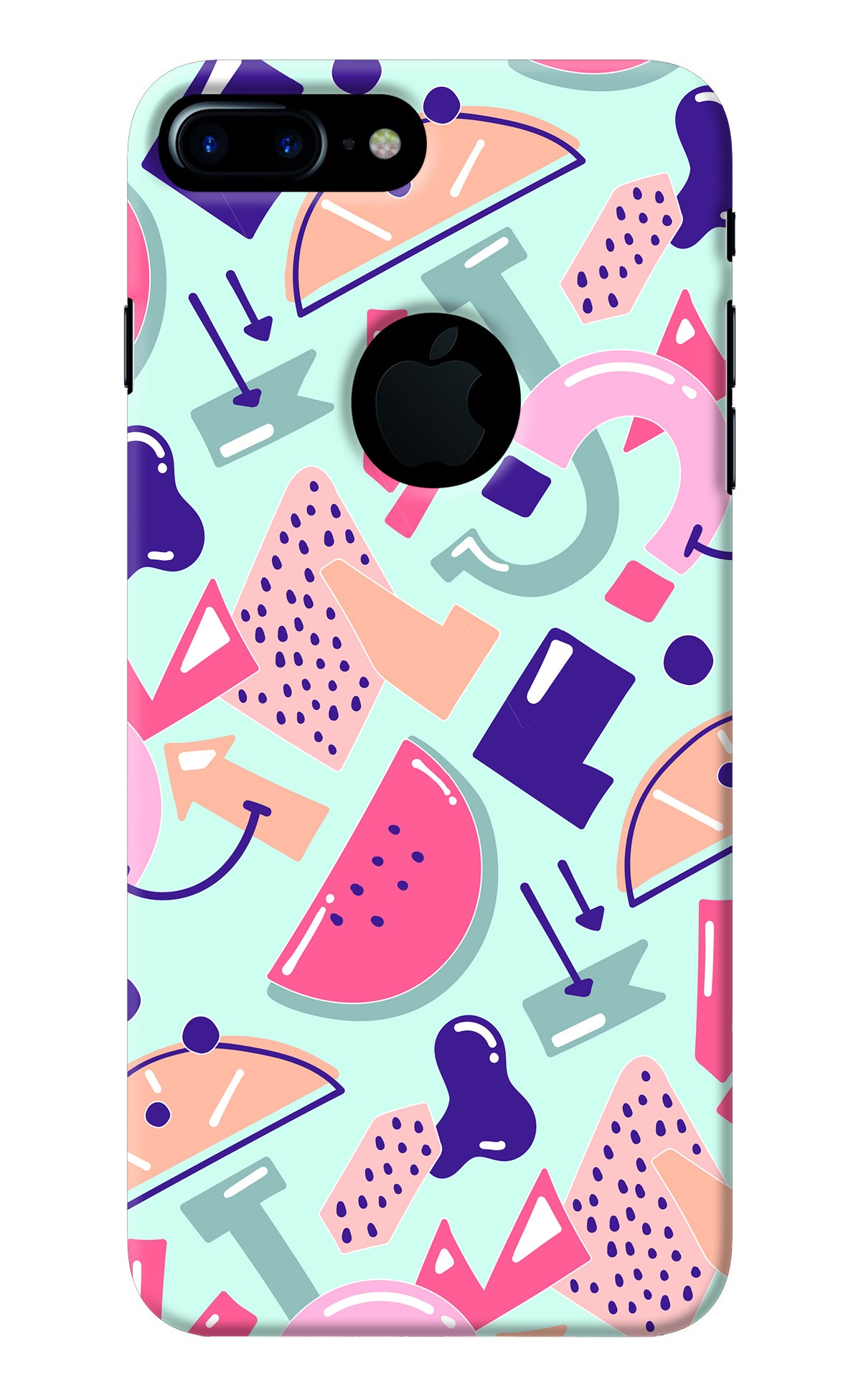 Doodle Pattern iPhone 7 Plus Logocut Back Cover