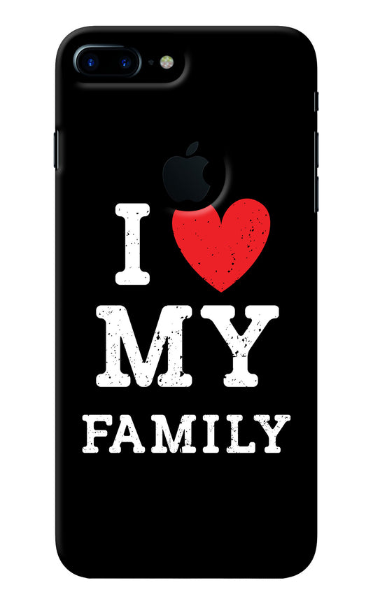 I Love My Family iPhone 7 Plus Logocut Back Cover