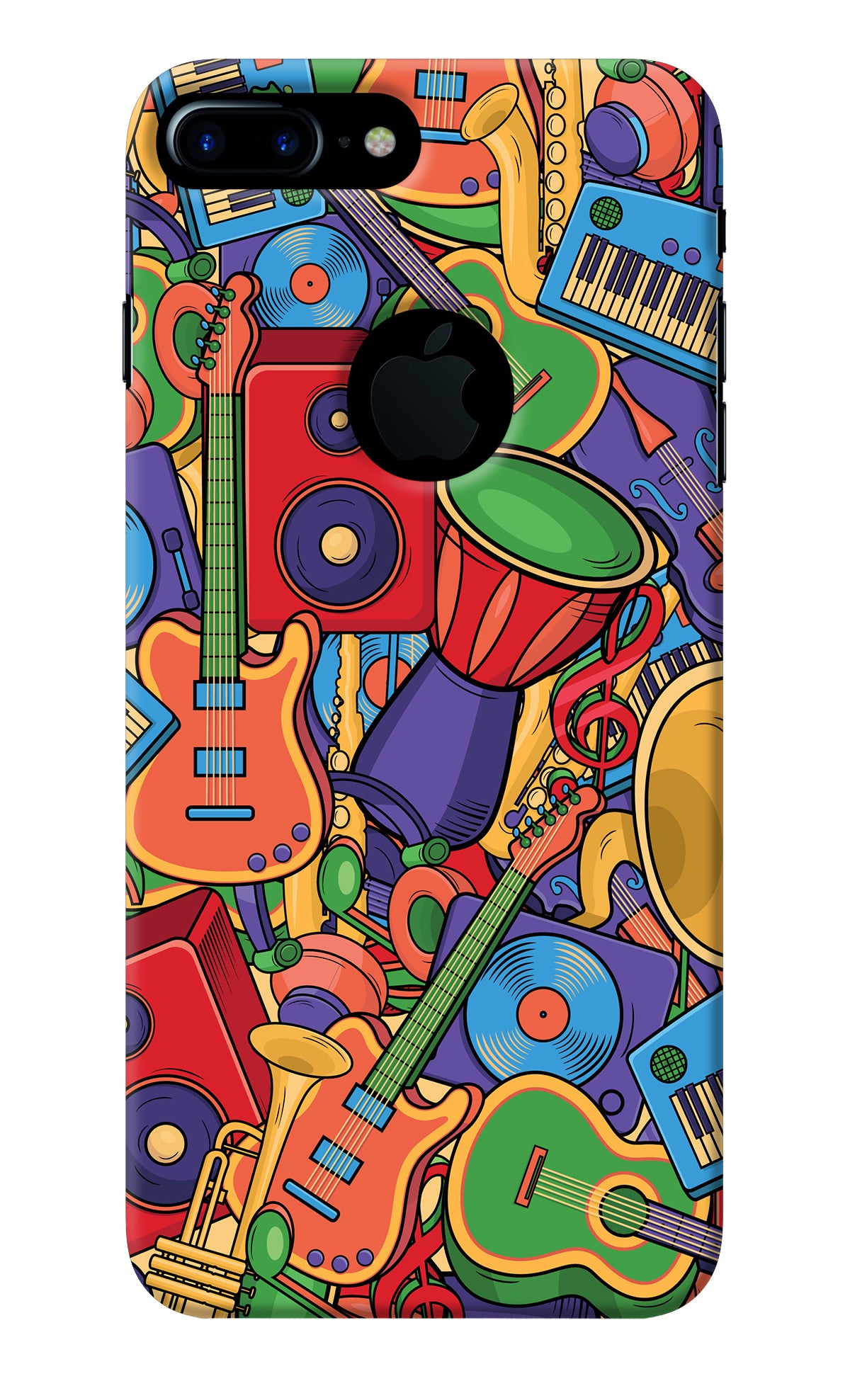 Music Instrument Doodle iPhone 7 Plus Logocut Back Cover