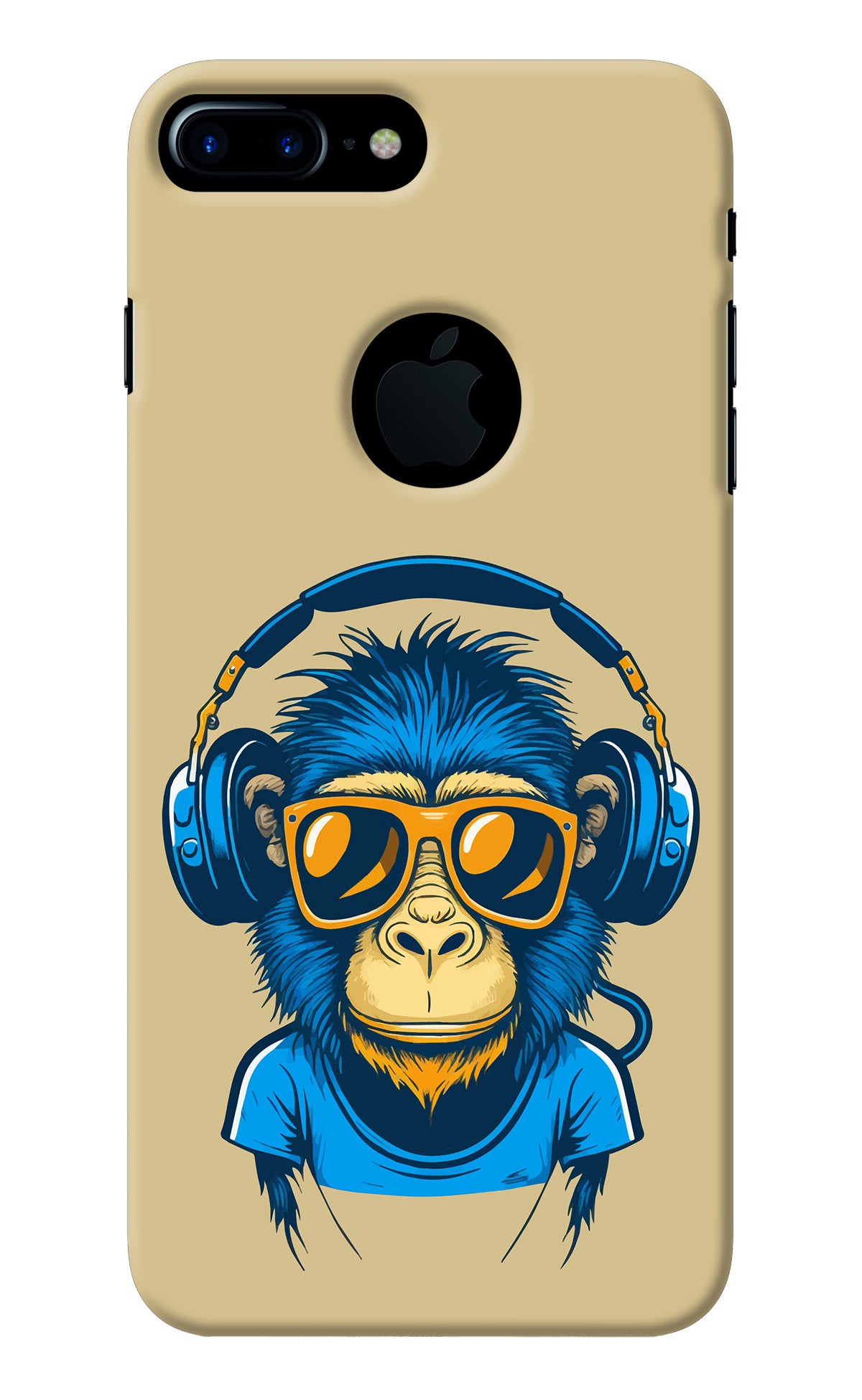 Monkey Headphone iPhone 7 Plus Logocut Back Cover