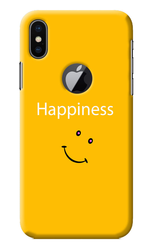 Happiness With Smiley iPhone X Logocut Back Cover