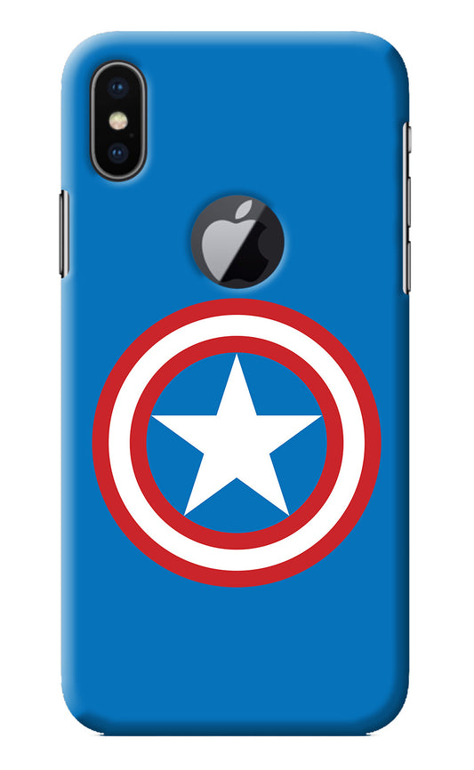 Captain America Logo iPhone X Logocut Back Cover